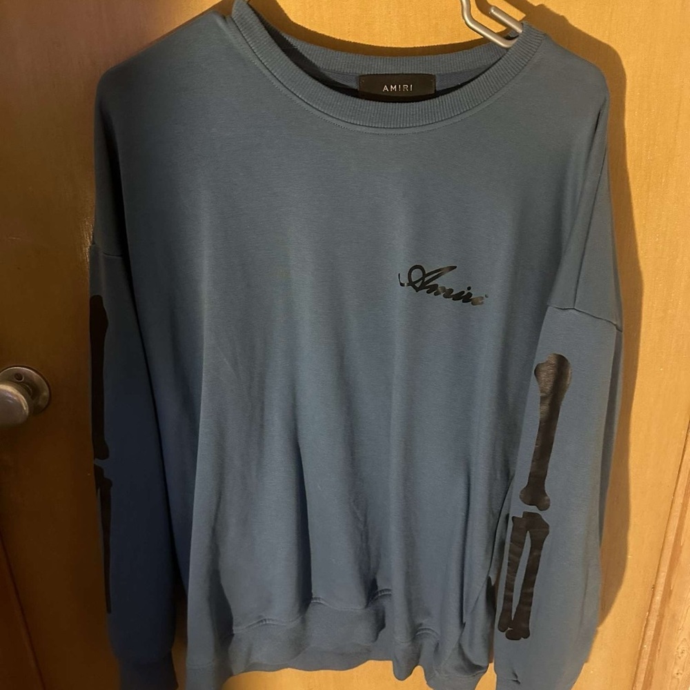 AMIRI Slate Blue Crewneck Sweater